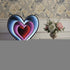 11" Red Pink And White Plastic Tabletop Sculpture with LED