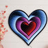 11" Red Pink And White Plastic Tabletop Sculpture with LED