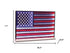 2" Red White And Blue Plastic Tabletop Sculpture with LED