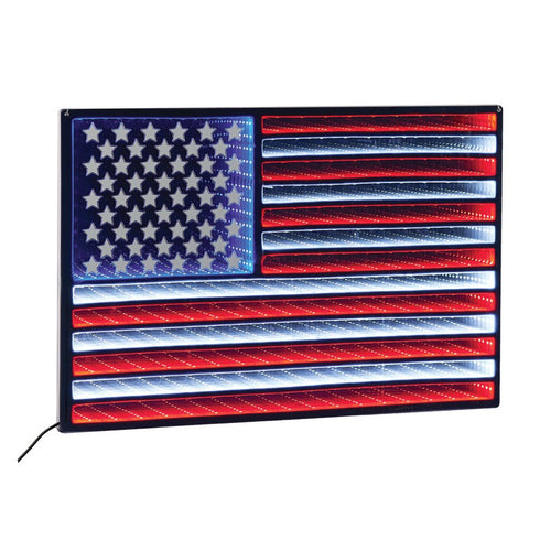 2" Red White And Blue Plastic Tabletop Sculpture with LED