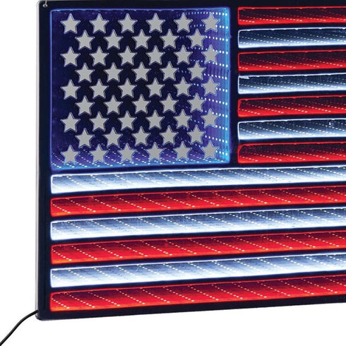 2" Red White And Blue Plastic Tabletop Sculpture with LED