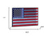 2" Red White And Blue Plastic Tabletop Sculpture with LED