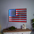 2" Red White And Blue Plastic Tabletop Sculpture with LED