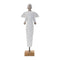 19" White And Brown Iron Figurine