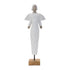 19" White And Brown Iron Figurine