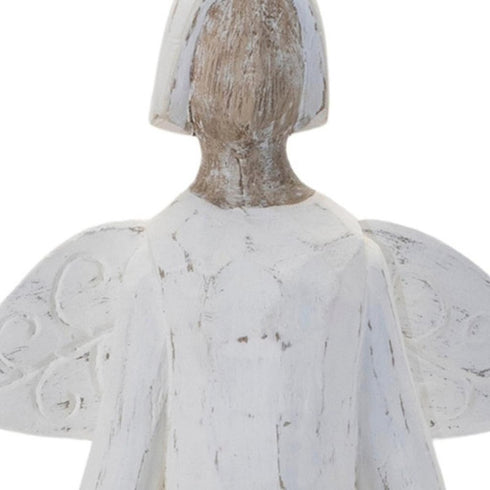 19" White And Brown Iron Figurine