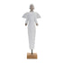 19" White And Brown Iron Figurine