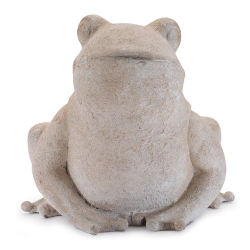 6" Beige Resin Frog Statue