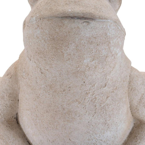 6" Beige Resin Frog Statue