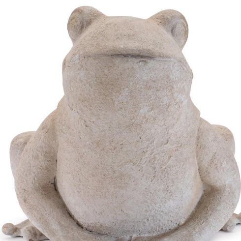 6" Beige Resin Frog Statue