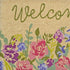 18" X 30" Brown Green And Pink Floral Welcome Outdoor Coir Door Mat