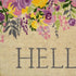 30" X 48" Brown Gray And Purple Floral Hello Outdoor Coir Door Mat
