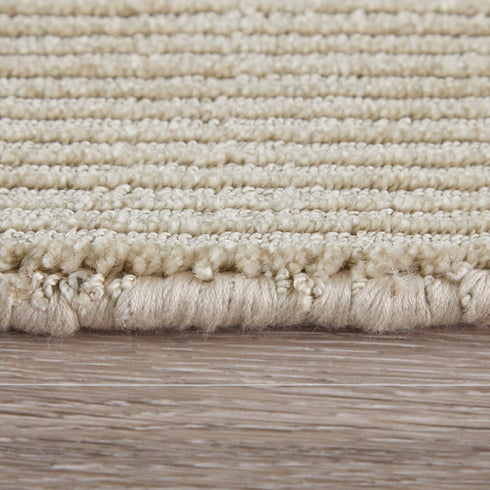 9' X 12' White Hand Woven Area Rug