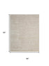 9' X 12' White Hand Woven Area Rug