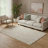 9' X 12' White Hand Woven Area Rug