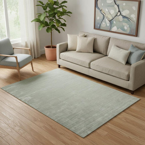 9' X 12' White Hand Woven Area Rug