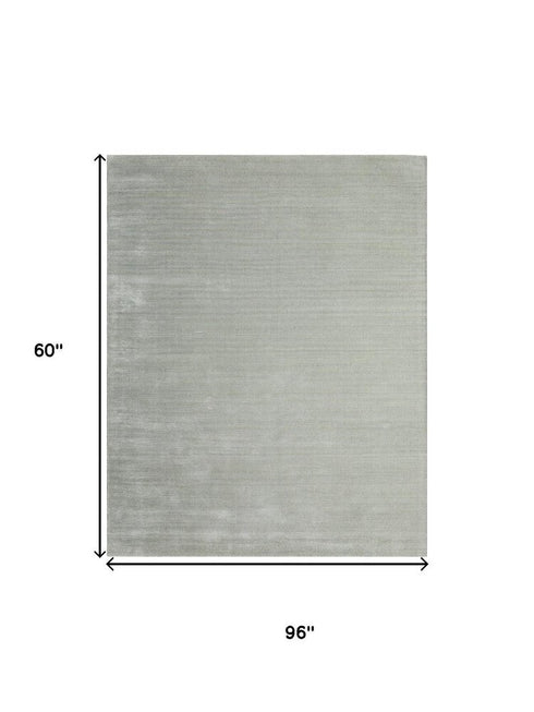 9' X 12' White Hand Woven Area Rug