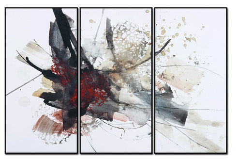 Set Of Three Freya Black Framed Minimalistic Wall Art