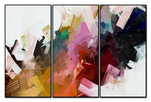 Set Of Three Luz Black Framed Wall Art