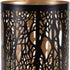 Set of Two Black Abstract Iron Tabletop Hurricane Candle Holders