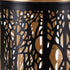 Set of Two Black Abstract Iron Tabletop Hurricane Candle Holders