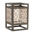 10" Brown Abstract Iron Tabletop Lantern Candle Holder
