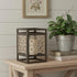 10" Brown Abstract Iron Tabletop Lantern Candle Holder