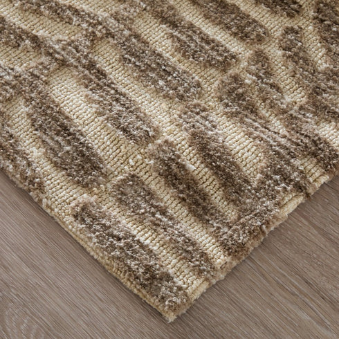 8' X 10' Taupe And Tan Animal Print Area Rug