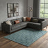 9' X 13' Blue And Ivory Geometric Area Rug