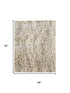 5' X 8' Blue And Ivory Abstract Hand Woven Area Rug