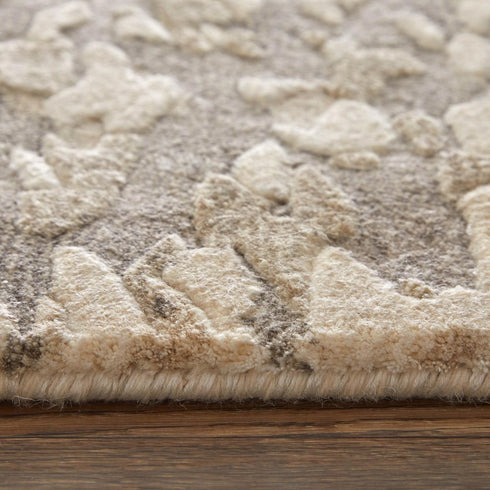 5' X 8' Blue And Ivory Abstract Hand Woven Area Rug
