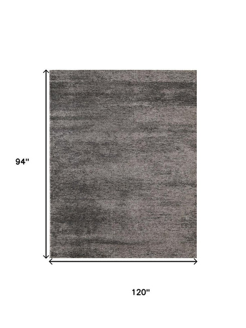 8' X 10' Blue And Ivory Abstract Area Rug