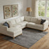 8' X 10' Blue And Ivory Abstract Area Rug