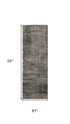 7' Blue And Ivory Abstract Area Rug