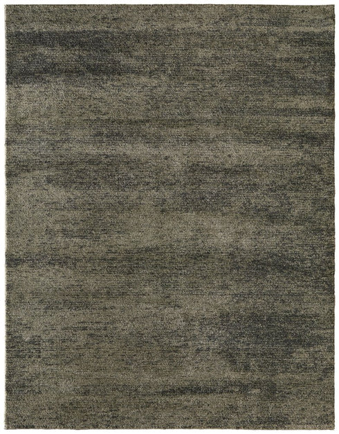 9' X 12' Blue And Ivory Abstract Area Rug