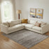 8' X 10' Blue And Ivory Abstract Area Rug