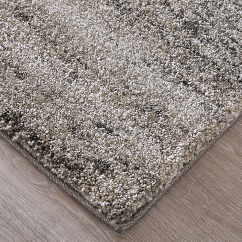 8' X 10' Blue And Ivory Abstract Area Rug