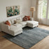 6' X 9' Blue And Ivory Abstract Area Rug