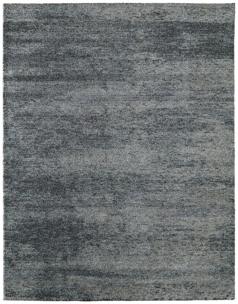 6' X 9' Blue And Ivory Abstract Area Rug