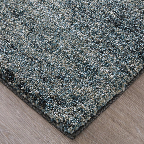 6' X 9' Blue And Ivory Abstract Area Rug