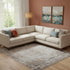 9' X 12' Blue And Ivory Wool Abstract Hand Tufted Area Rug