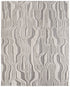 9' X 12' Blue And Ivory Wool Abstract Hand Tufted Area Rug