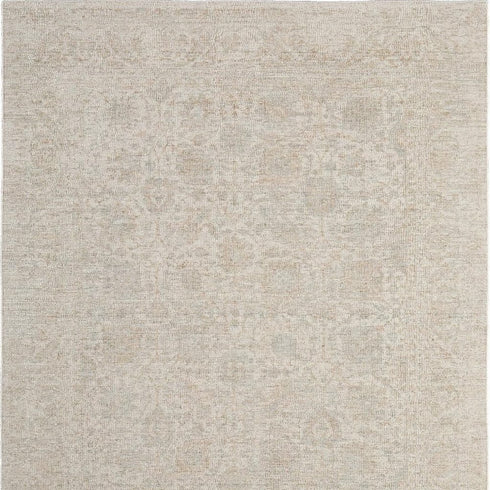 8' X 10' Blue And Ivory Oriental Hand Woven Area Rug