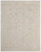 8' X 10' Blue And Ivory Oriental Hand Woven Area Rug