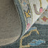 9' X 12' Blue And Ivory Wool Floral Hand Tufted Area Rug