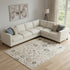 9' X 12' Blue And Ivory Wool Floral Hand Tufted Area Rug