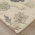 9' X 12' Blue And Ivory Wool Floral Hand Tufted Area Rug