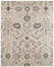 9' X 12' Blue And Ivory Wool Floral Hand Tufted Area Rug