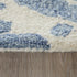 9' X 12' Blue And Ivory Wool Abstract Hand Tufted Area Rug