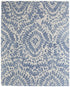 9' X 12' Blue And Ivory Wool Abstract Hand Tufted Area Rug